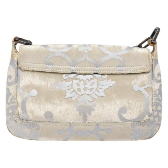 GUCCI Chain Shoulder Bag Velor White 007 2033 1705 Auth 138324 - Picture 3 of 16